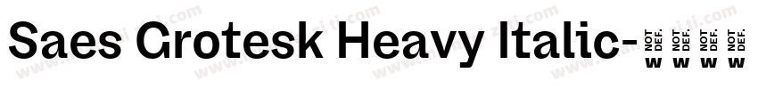 Saes Grotesk Heavy Italic字体转换